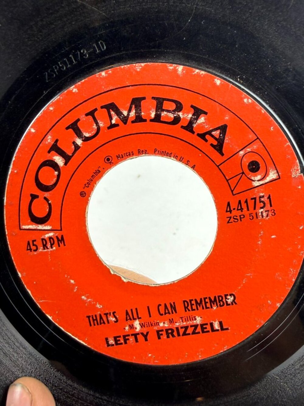 Lefty Frizzell That's All I Can Remember/What You Gonna Do Leroy 7" Vinyl 45 RPM